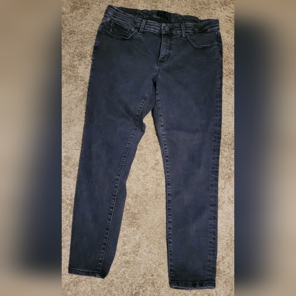 Black Women's Straight Leg Ankle Jeans